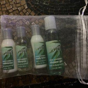 Lot of 8 New Rainkissed Leaves Shampoo Conditioner Lotion 1 oz each and 2 oz Gel